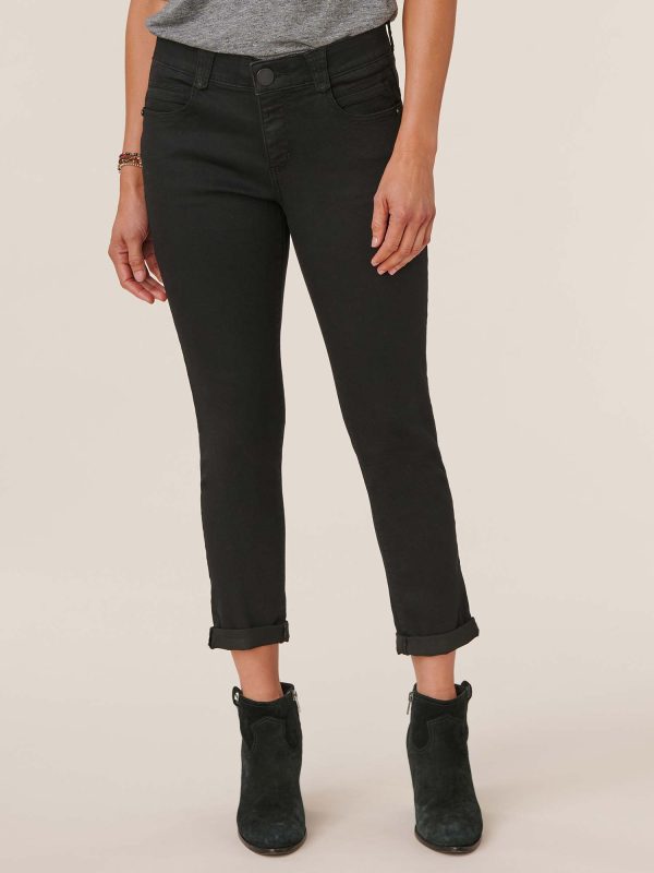 Ab solution® Black Denim Petite Ankle Skimmer Online now