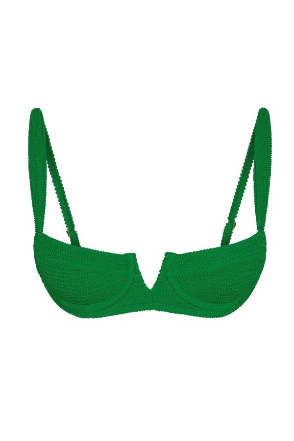 Clovelly Top - Palm Green Crinkle Sale