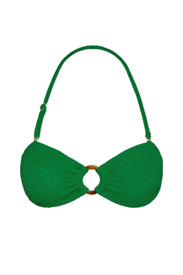 Costa Rica Top - Palm Green Crinkle For Discount