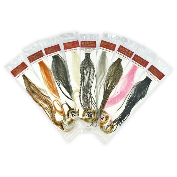 Whiting 100 Pack Dry Fly Hackle  - Furnace - 12 For Sale - Image 2